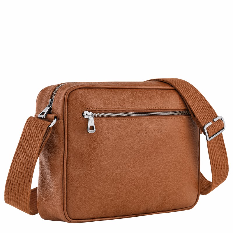 Longchamp Le FOULONNÉ M Camera bag - Leather Caramel | VBSA68712