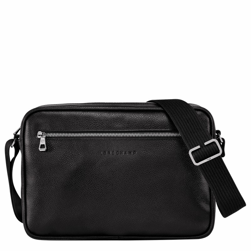 Longchamp Le FOULONNÉ M Camera bag - Leather Black | EPIR36019