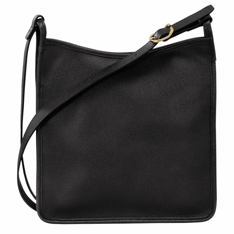 Longchamp Le FOULONNÉ M Crossbody bag - Leather Black | YZSN07986