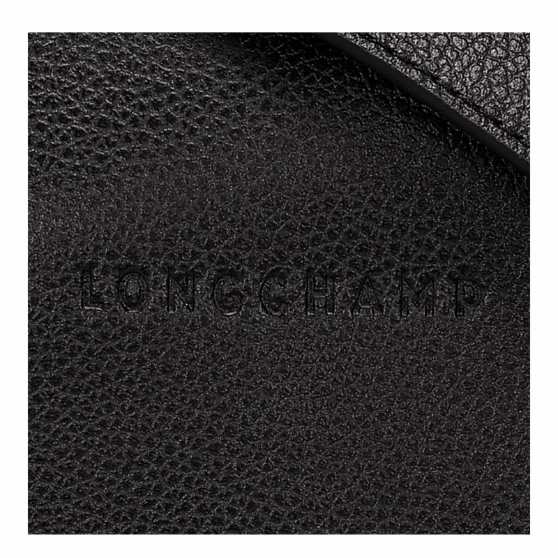 Longchamp Le FOULONNÉ M Crossbody bag - Leather Black | YZSN07986