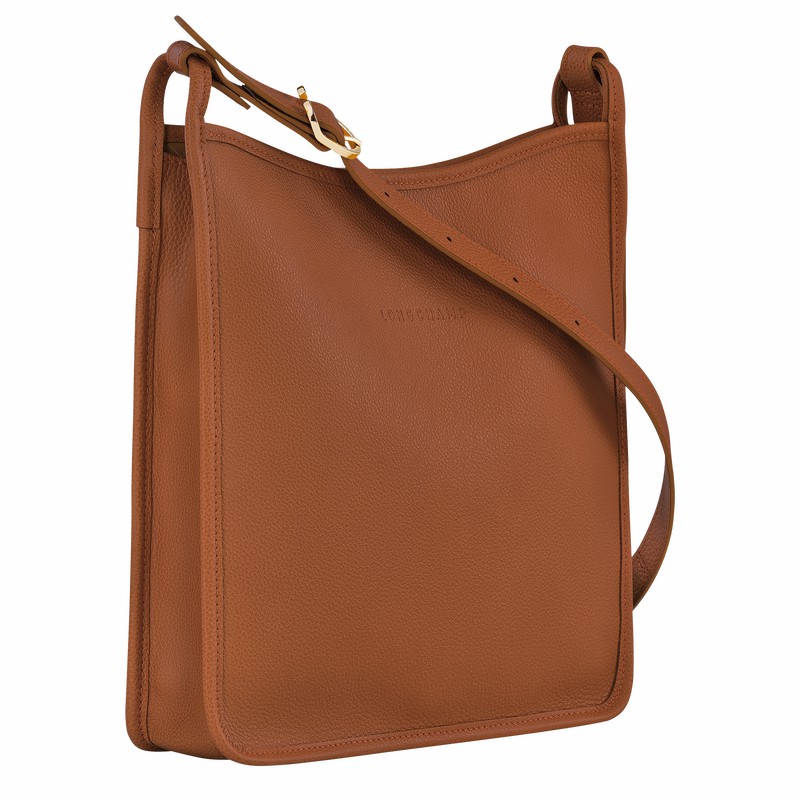 Longchamp Le FOULONNÉ M Crossbody bag - Leather Caramel | GIYM95017