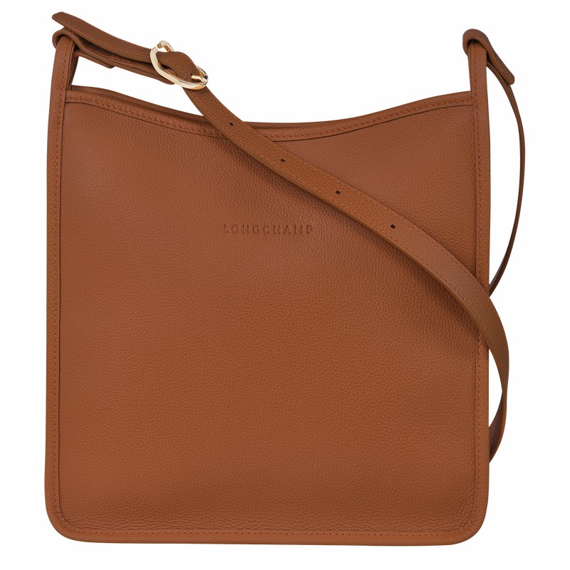 Longchamp Le FOULONNÉ M Crossbody bag - Leather Caramel | GIYM95017