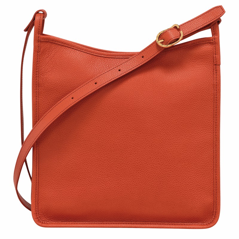 Longchamp Le FOULONNÉ M Crossbody bag - Leather Orange | NKSO90752