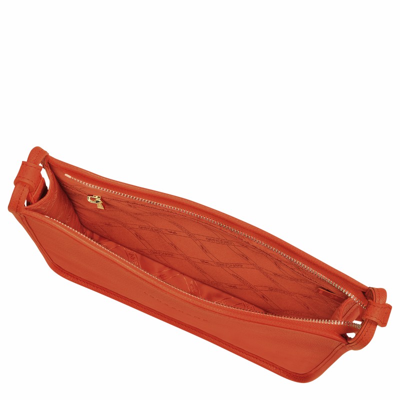 Longchamp Le FOULONNÉ M Crossbody bag - Leather Orange | NKSO90752