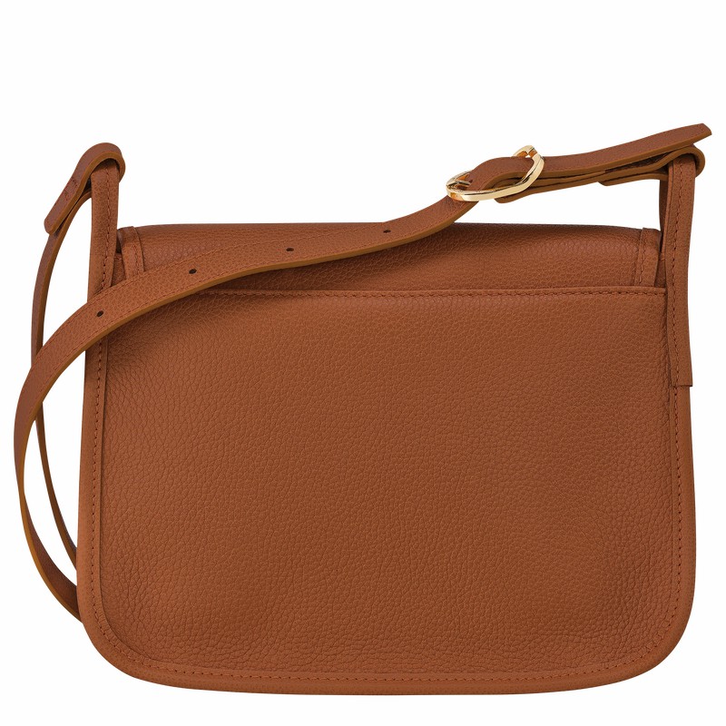 Longchamp Le FOULONNÉ M Crossbody bag - Leather Caramel | YVLD95841