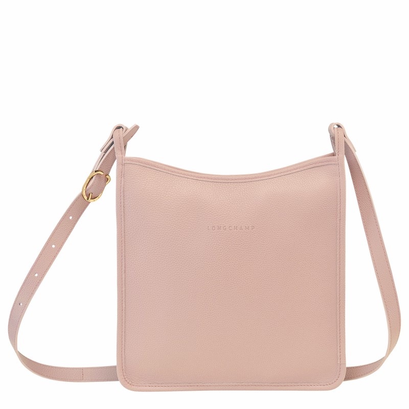 Longchamp Le FOULONNÉ M Crossbody bag - Leather Beige | ZKYL52861