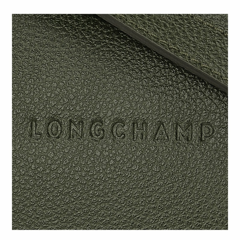 Longchamp Le FOULONNÉ M Crossbody bag - Leather Khaki | LHKS17602