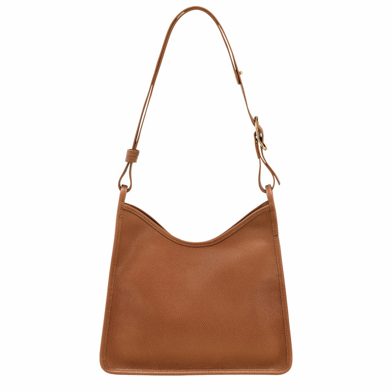 Longchamp Le FOULONNÉ M Hobo bag - Leather Caramel | BNHX34617