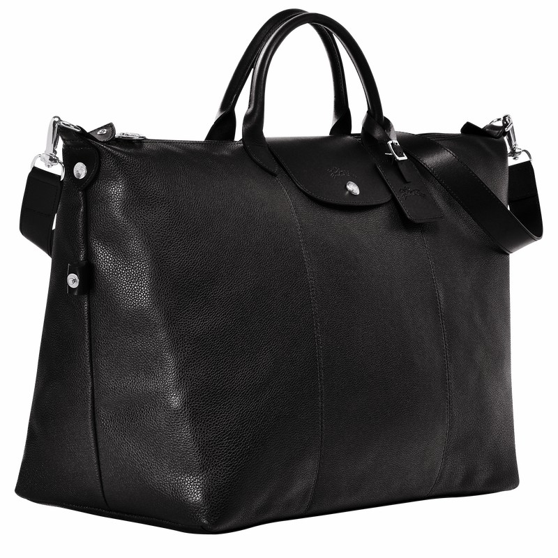 Longchamp Le FOULONNÉ M Travel bag - Leather Black | RWVA76402