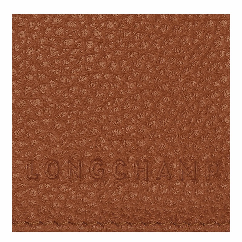 Longchamp Le FOULONNÉ Passport cover - Leather Caramel | ETYD60724