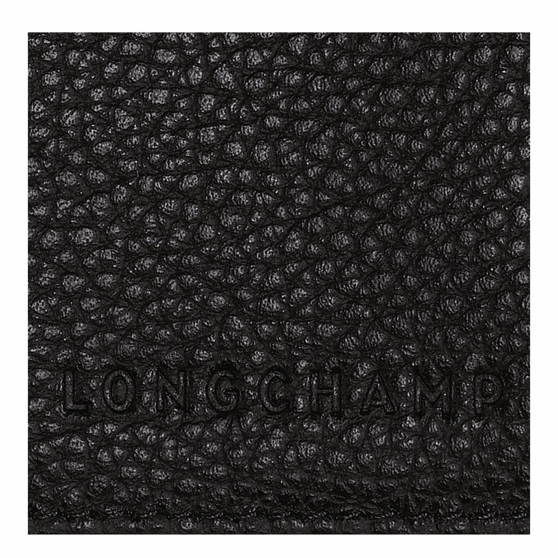 Longchamp Le FOULONNÉ Passport cover - Leather Black | RNJY90628