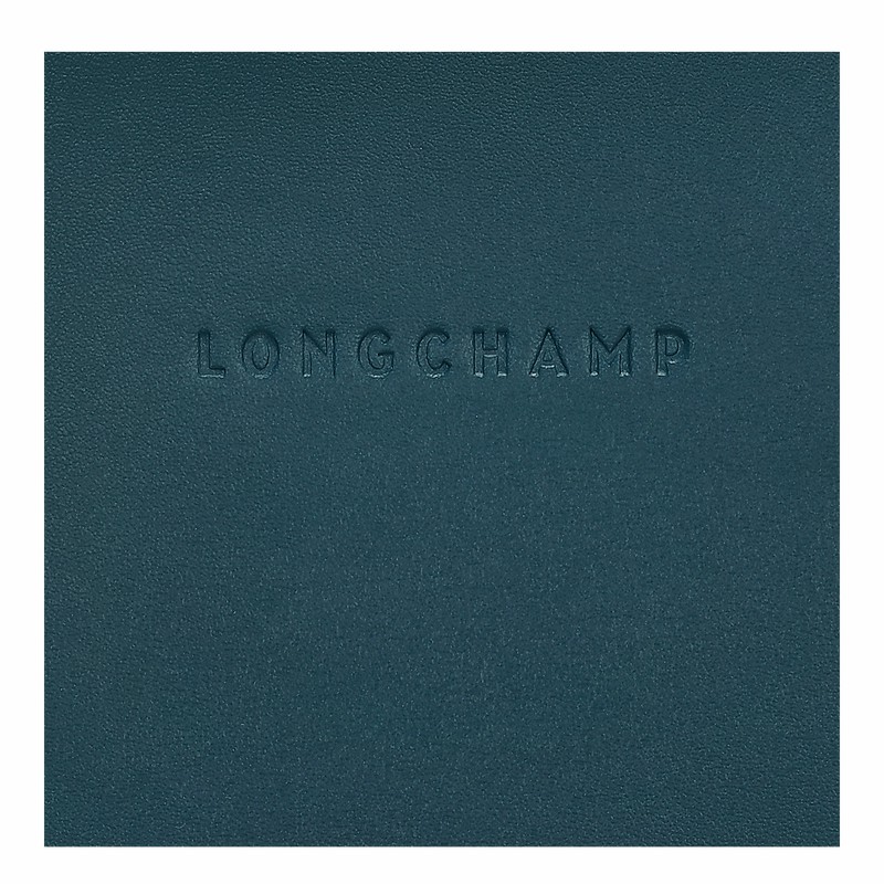 Longchamp Le FOULONNÉ Phone case - Leather Blue | JGAY42980