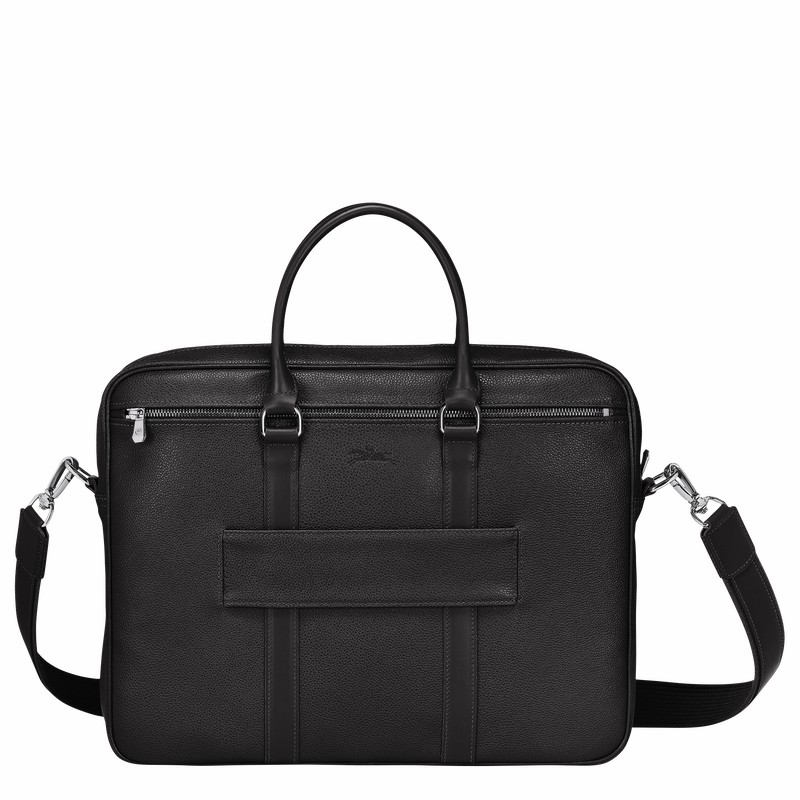 Longchamp Le FOULONNÉ S Briefcase - Leather Black | GVME94230