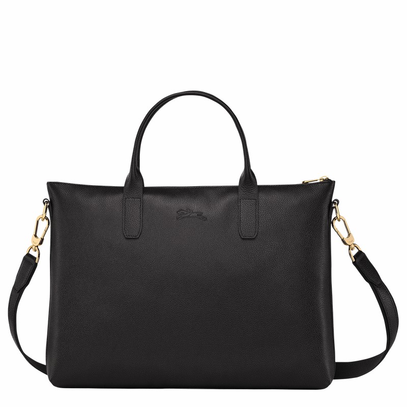 Longchamp Le FOULONNÉ S Briefcase - Leather Black | YZCH71369