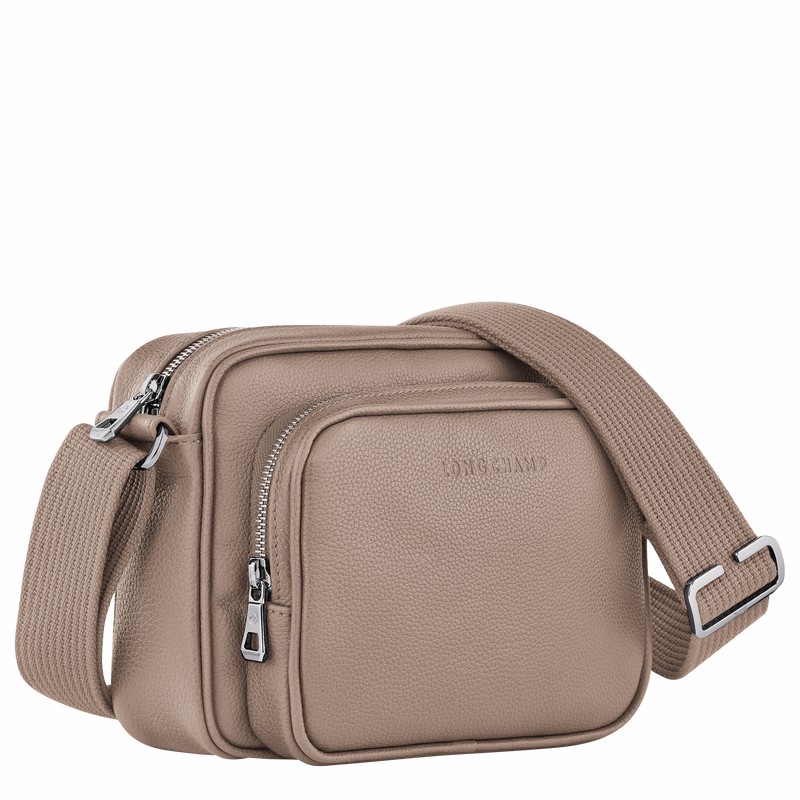 Longchamp Le FOULONNÉ S Camera bag - Leather Grey | XCOF69234