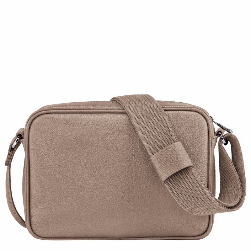 Longchamp Le FOULONNÉ S Camera bag - Leather Grey | XCOF69234