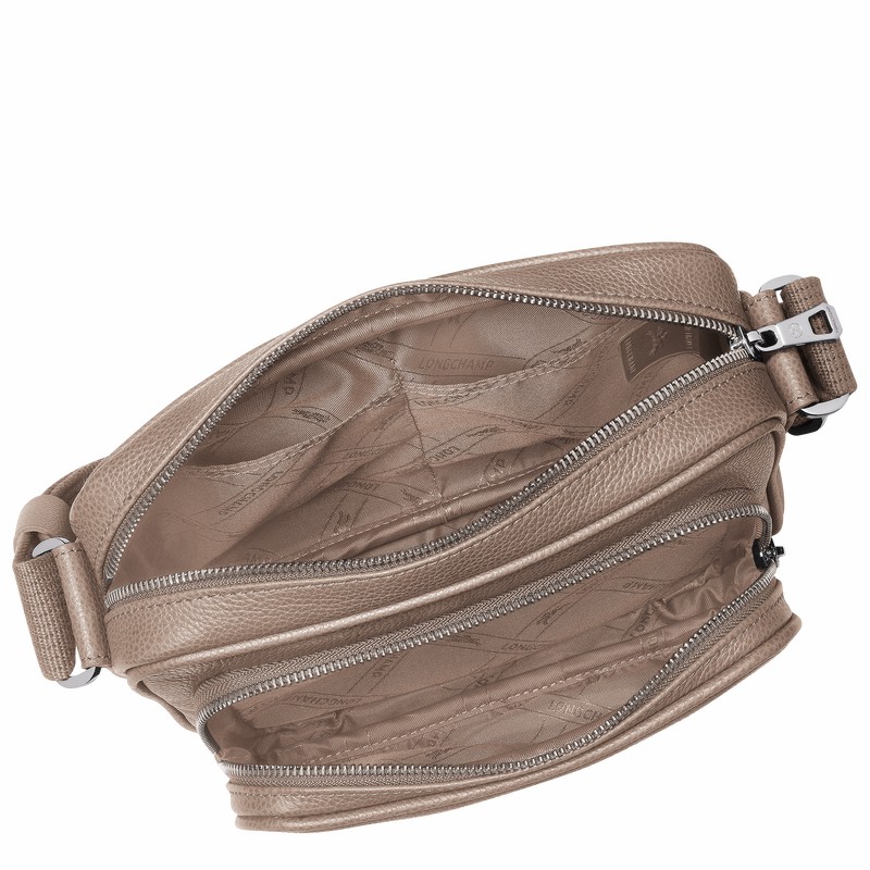 Longchamp Le FOULONNÉ S Camera bag - Leather Grey | XCOF69234