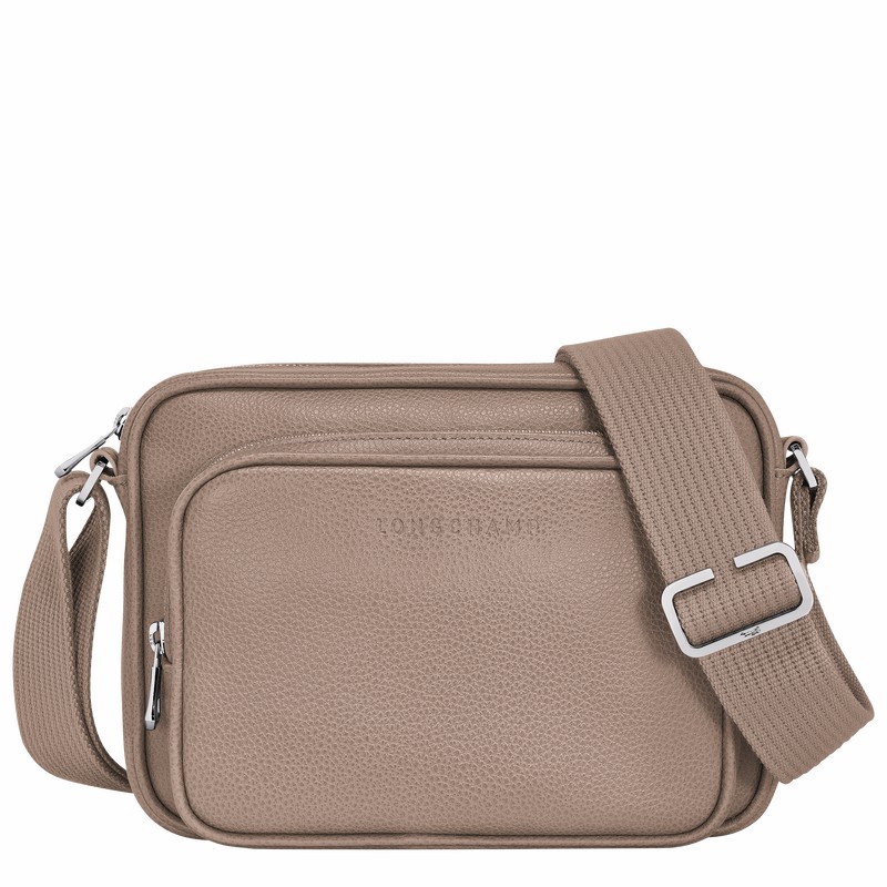 Longchamp Le FOULONNÉ S Camera bag - Leather Grey | XCOF69234