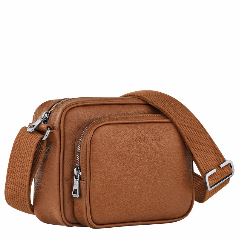 Longchamp Le FOULONNÉ S Camera bag - Leather Caramel | JHUE50682