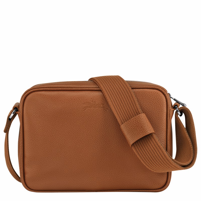 Longchamp Le FOULONNÉ S Camera bag - Leather Caramel | JHUE50682