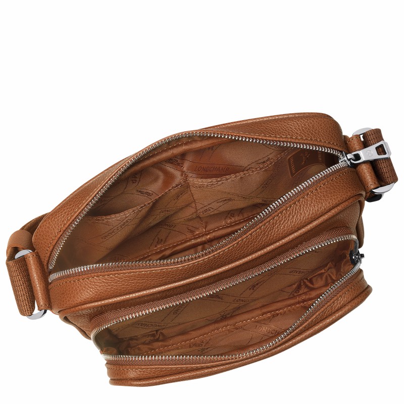 Longchamp Le FOULONNÉ S Camera bag - Leather Caramel | JHUE50682