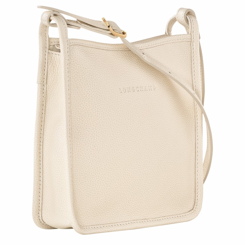 Longchamp Le FOULONNÉ S Crossbody bag - Leather White | ABCO17095