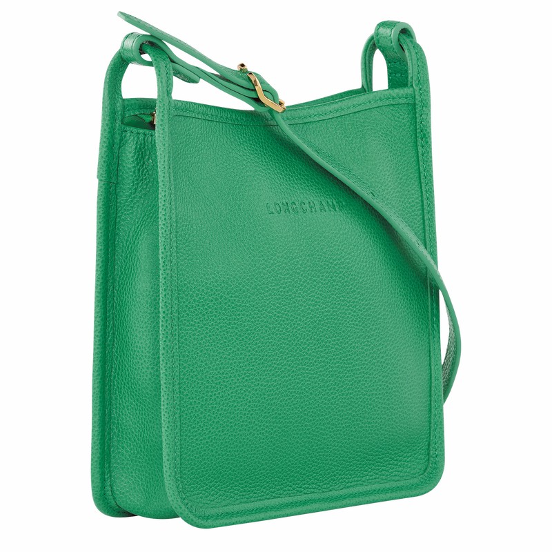 Longchamp Le FOULONNÉ S Crossbody bag - Leather Green | WLIG17809