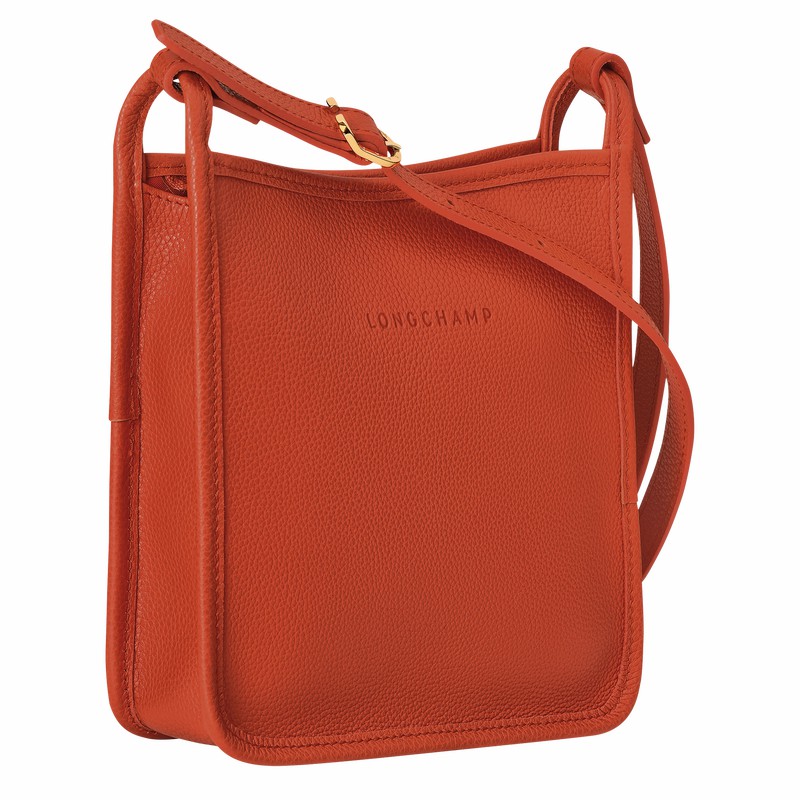 Longchamp Le FOULONNÉ S Crossbody bag - Leather Orange | RAPK48275