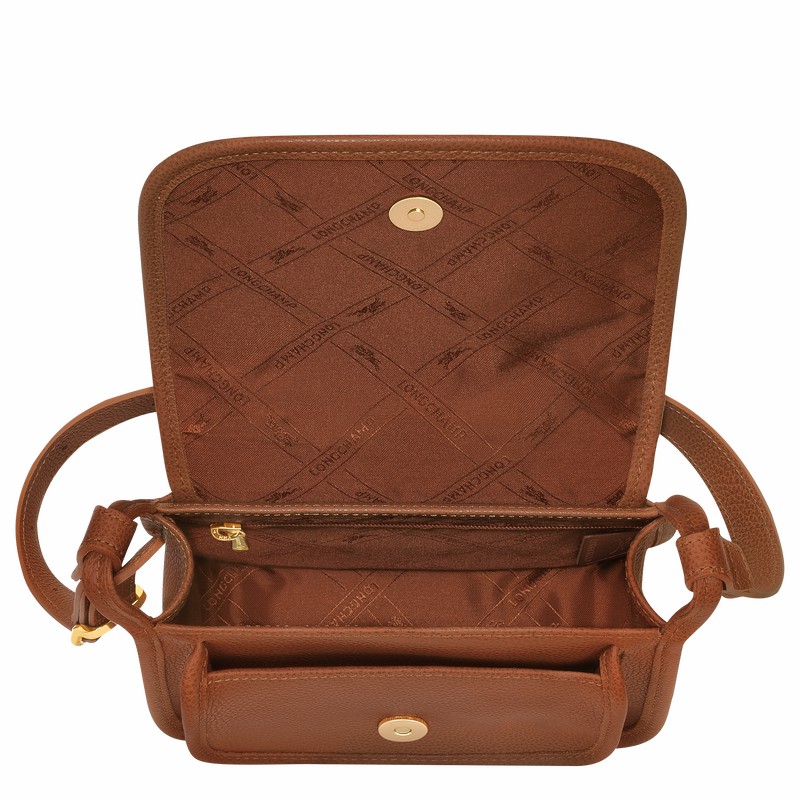 Longchamp Le FOULONNÉ S Crossbody bag - Leather Caramel | JPUK81947