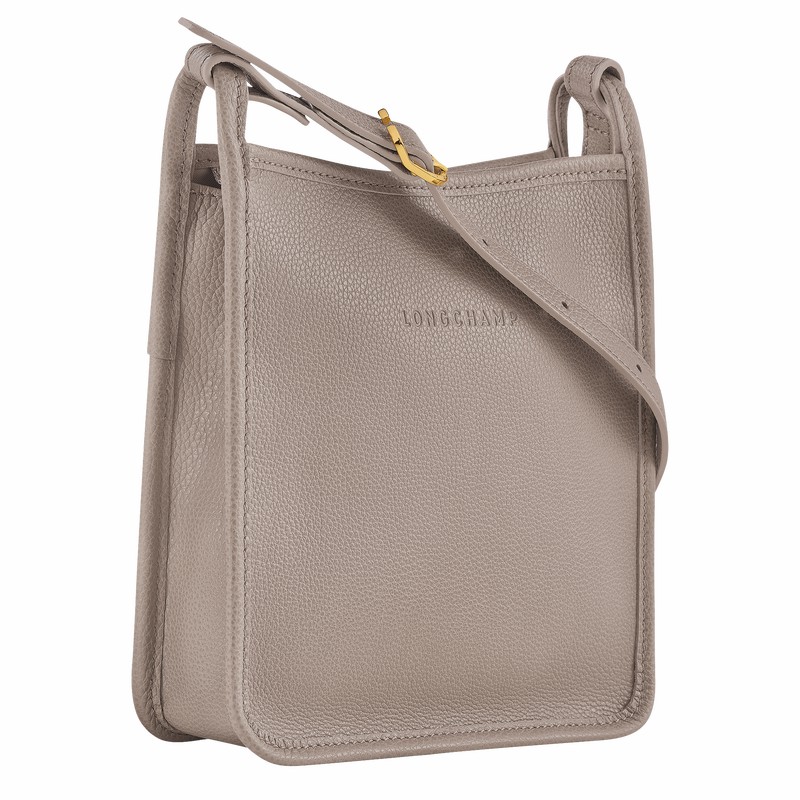 Longchamp Le FOULONNÉ S Crossbody bag - Leather Grey | MBYI37612