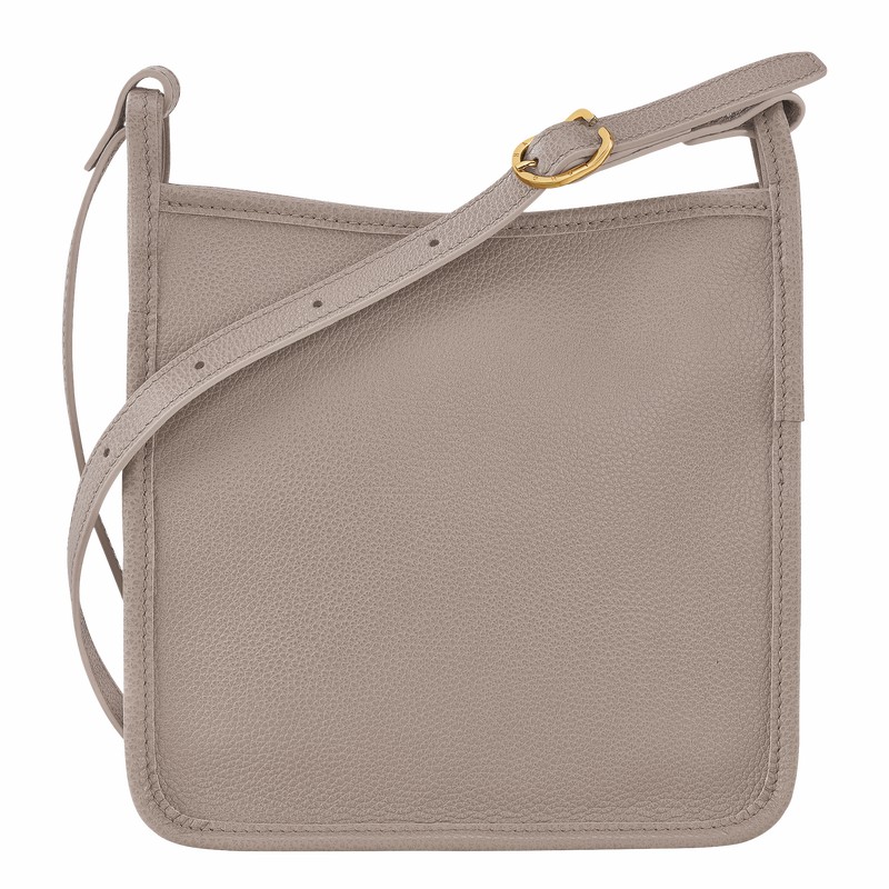 Longchamp Le FOULONNÉ S Crossbody bag - Leather Grey | MBYI37612