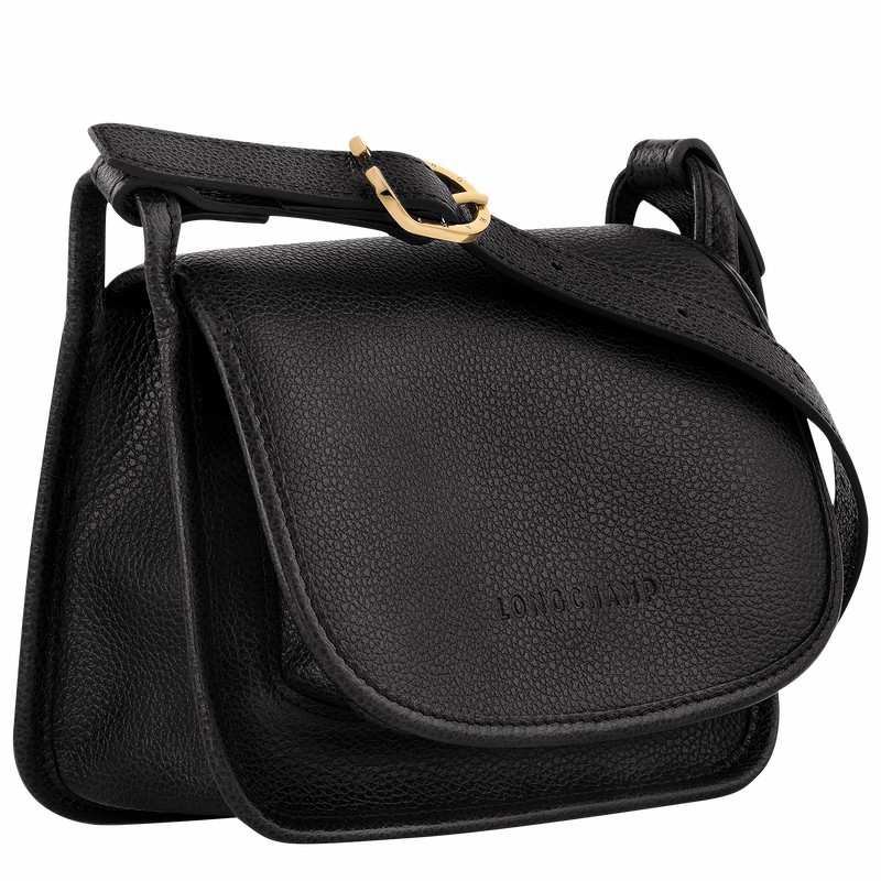 Longchamp Le FOULONNÉ S Crossbody bag - Leather Black | UMJV97203