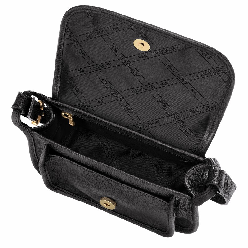 Longchamp Le FOULONNÉ S Crossbody bag - Leather Black | UMJV97203