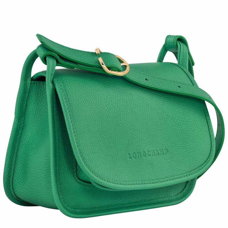 Longchamp Le FOULONNÉ S Crossbody bag - Leather Green | ECXZ78459