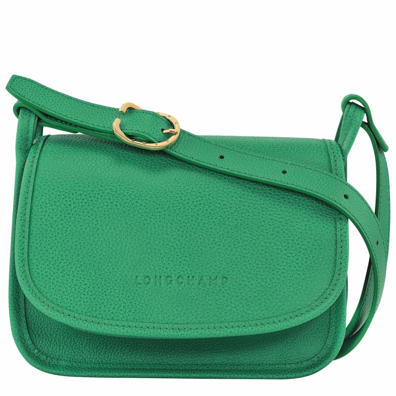 Longchamp Le FOULONNÉ S Crossbody bag - Leather Green | ECXZ78459