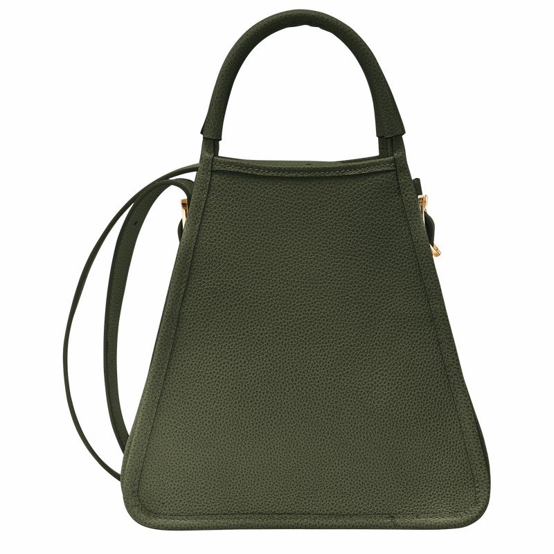 Longchamp Le FOULONNÉ S Handbag - Leather Khaki | NXAW49718