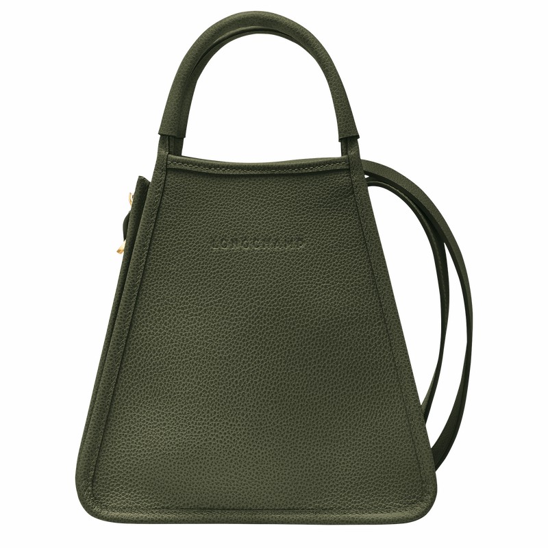 Longchamp Le FOULONNÉ S Handbag - Leather Khaki | NXAW49718