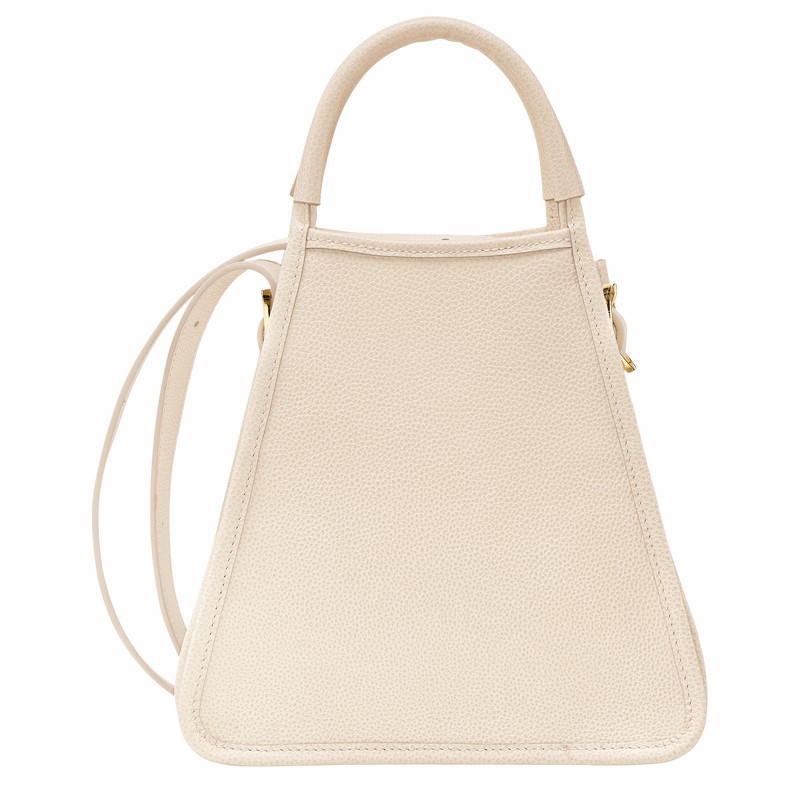 Longchamp Le FOULONNÉ S Handbag - Leather White | KPYN81530