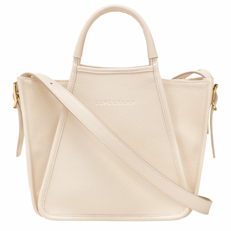 Longchamp Le FOULONNÉ S Handbag - Leather White | KPYN81530