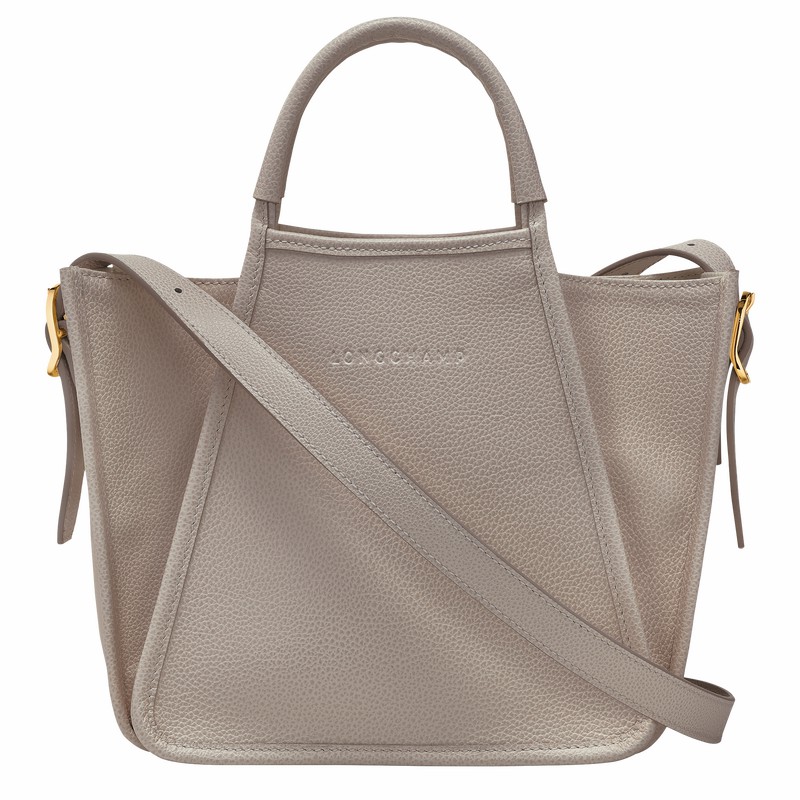 Longchamp Le FOULONNÉ S Handbag - Leather Grey | NDAL08461