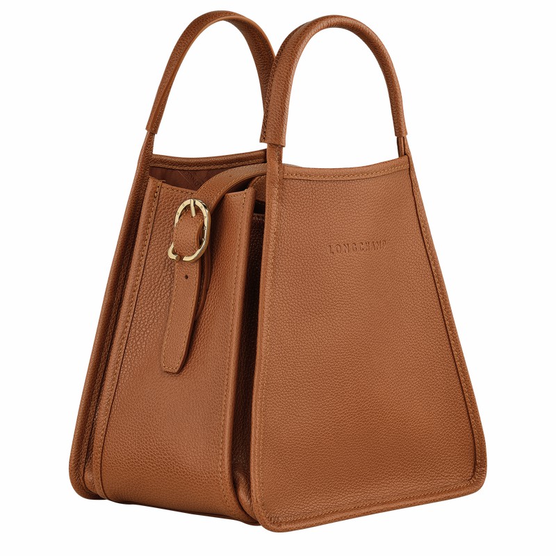 Longchamp Le FOULONNÉ S Handbag - Leather Caramel | SLFV53790