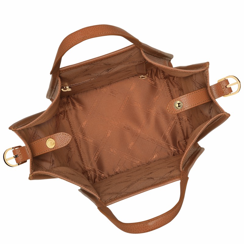 Longchamp Le FOULONNÉ S Handbag - Leather Caramel | SLFV53790