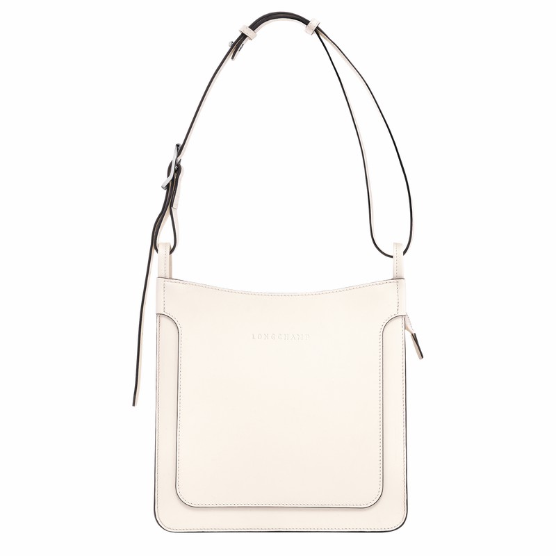 Longchamp Le FOULONNÉ S Hobo bag - Leather White | UDOX73504