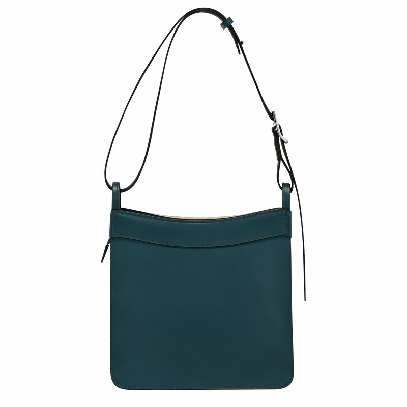 Longchamp Le FOULONNÉ S Hobo bag - Leather Blue | BXEO60392