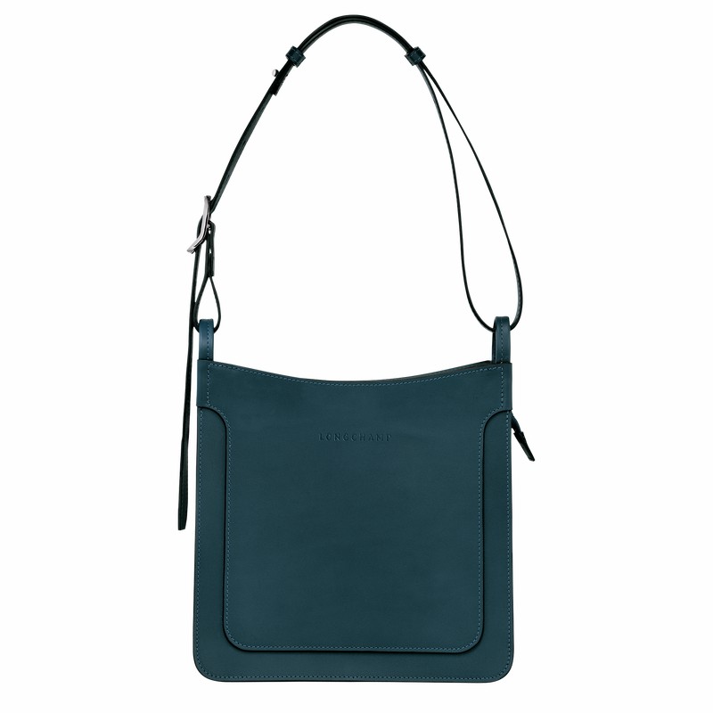 Longchamp Le FOULONNÉ S Hobo bag - Leather Blue | BXEO60392