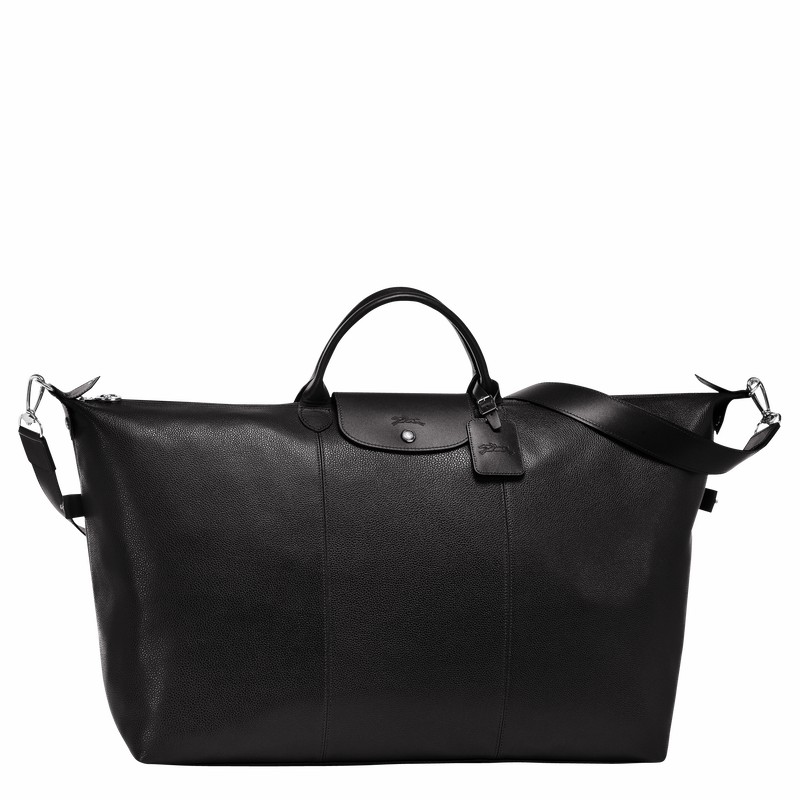 Longchamp Le FOULONNÉ S Travel bag - Leather Black | JGPK60249