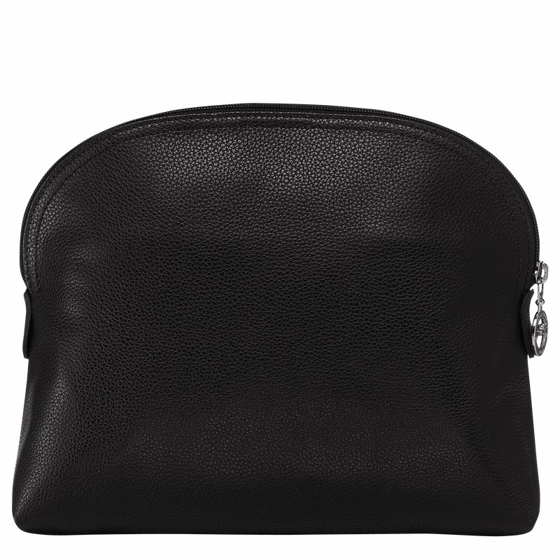 Longchamp Le FOULONNÉ Toiletry case - Leather Black | LVOG39017