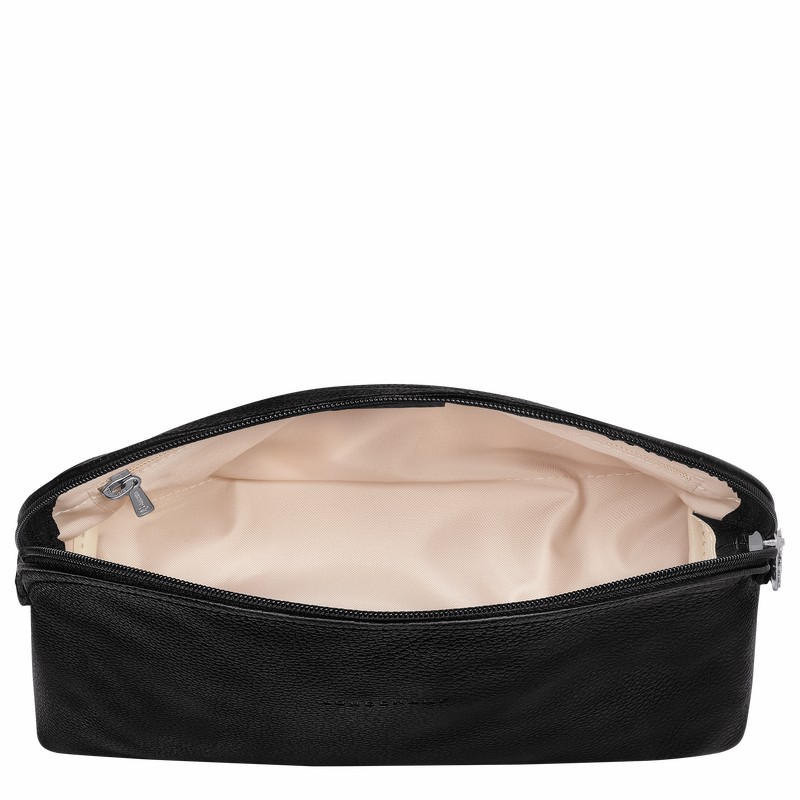 Longchamp Le FOULONNÉ Toiletry case - Leather Black | LVOG39017