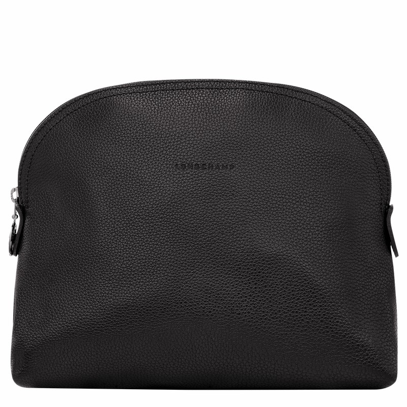 Longchamp Le FOULONNÉ Toiletry case - Leather Black | LVOG39017