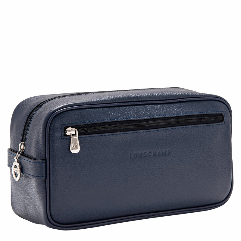 Longchamp Le FOULONNÉ Toiletry case - Leather Navy | FLEG89672